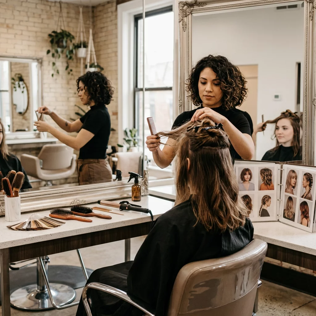 Haarstyling und Frisurwahl