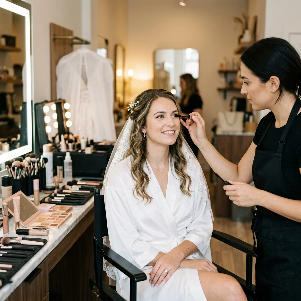 Hochzeits-Make-up mit Konzept